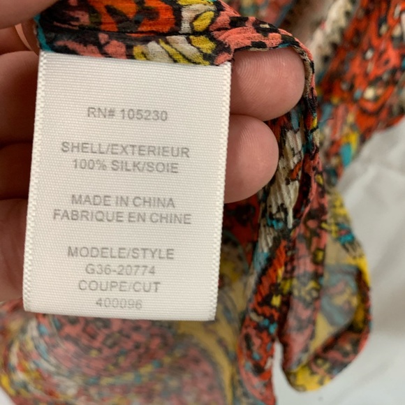 JOIE Silk Chiffon Semi-Sheer Tank, M - Picture 8 of 11